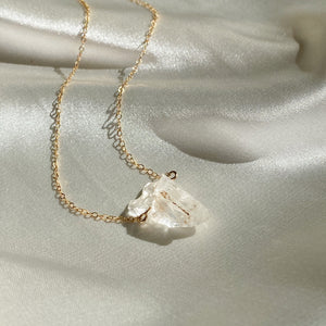 Clear Quartz, Necklace, Gold Fill, Crystal Jewellery 