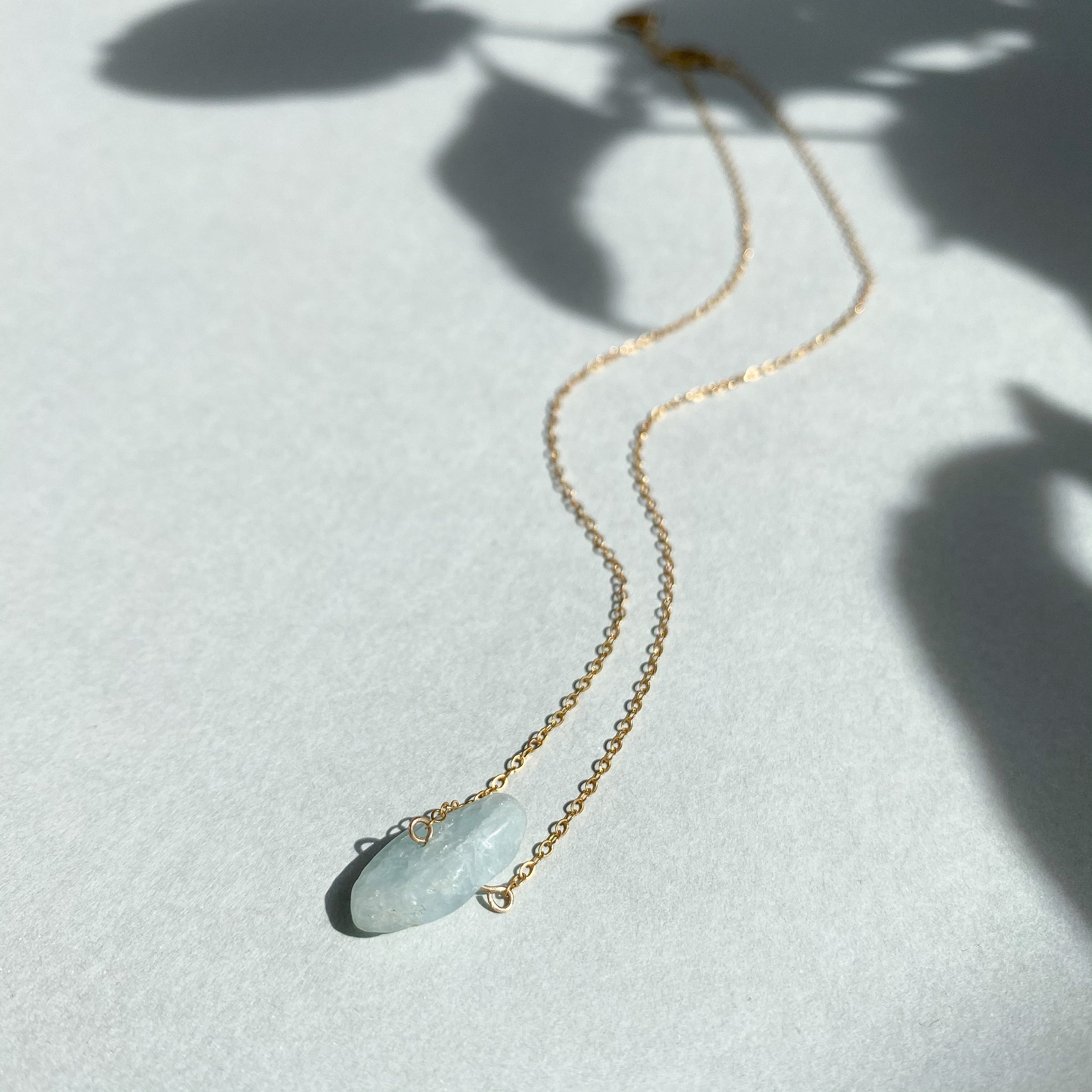 Aquamarine, Necklace, Gold Fill 