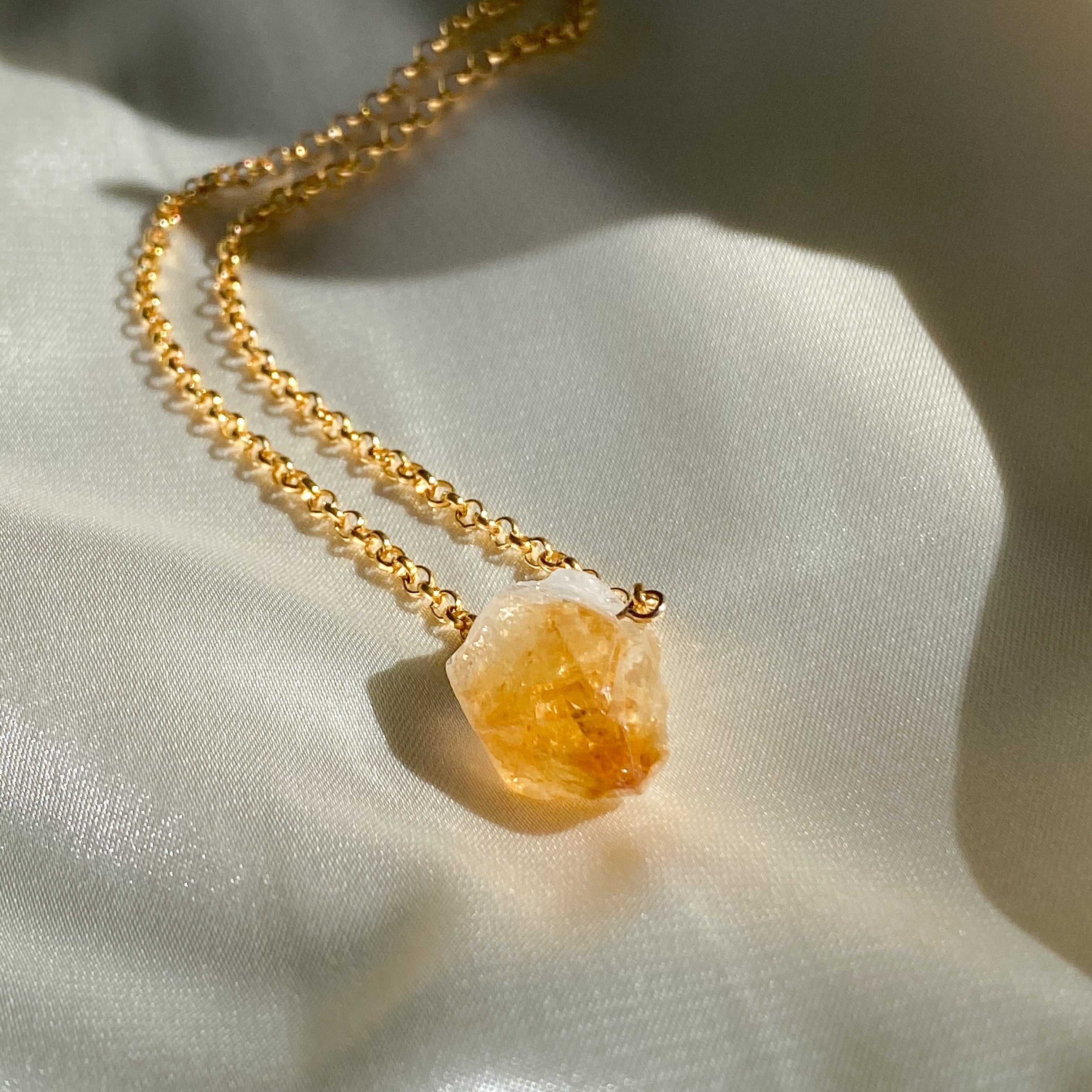 Citrine, Necklace, Gold Fill, Crystal Jewellery 