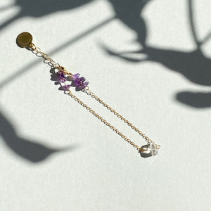 Herkimer Diamond & Amethyst Bracelet